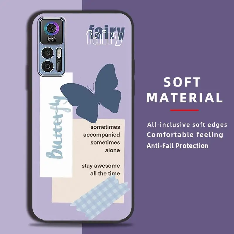 Anti-knock Full wrap Phone Case For TCL 30 5G/30Plus/30 Plus Cartoon Silicone Cute Dirt-resistant Fashion Design Anti-dust image 4