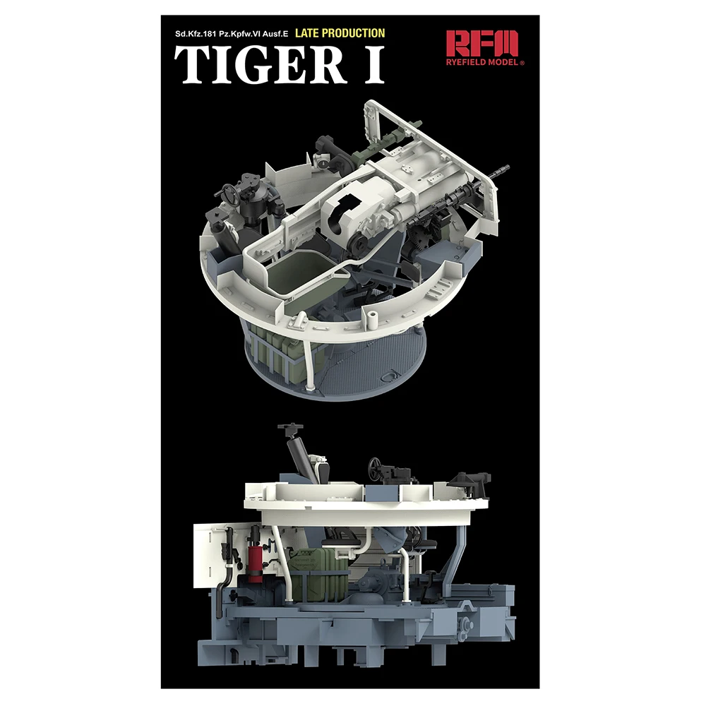 w/Fully Interior [Ryefield Model] RFM RM-5080 1/35 Tiger I Late Production w/Zimmerit (Plastic Model Kit)