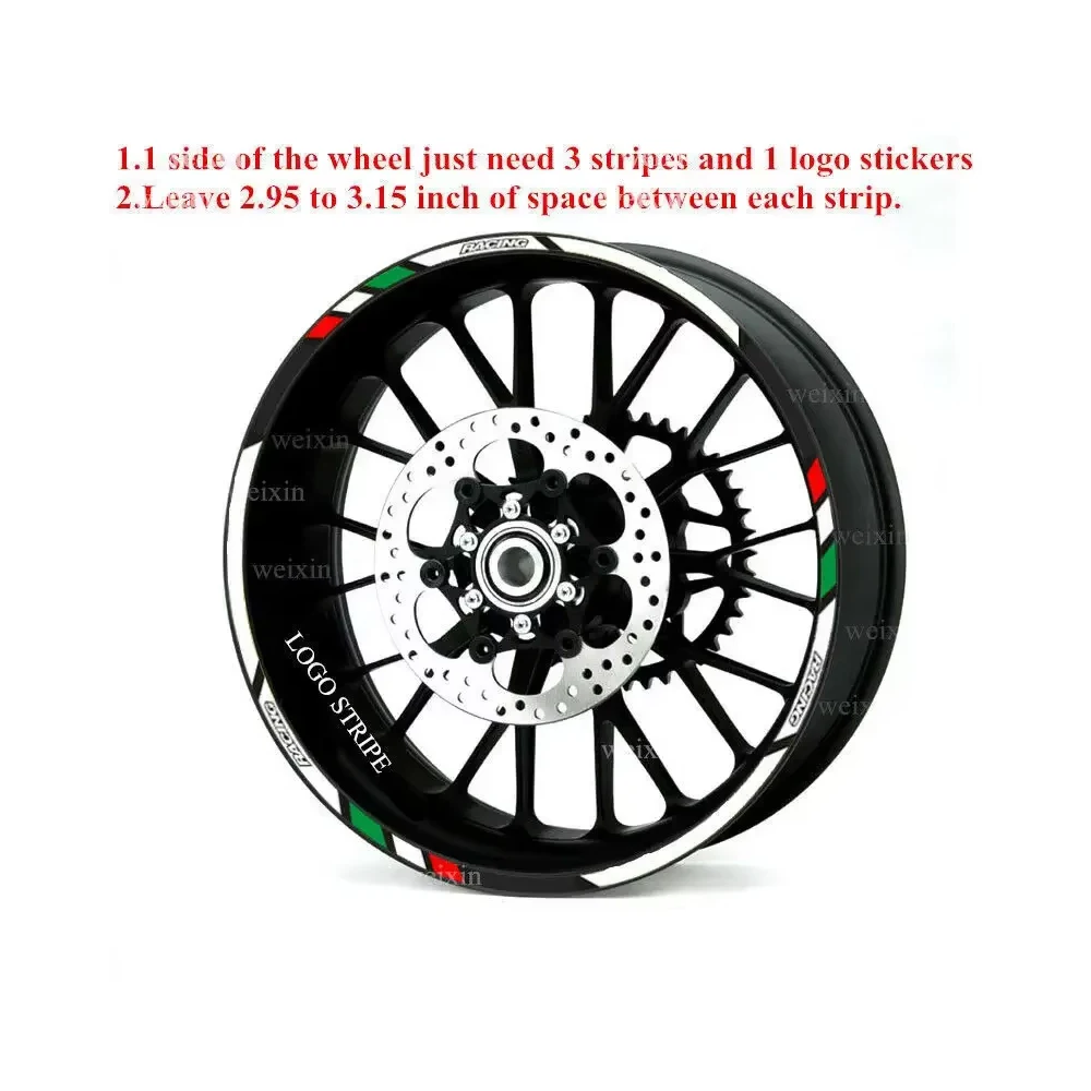 

For HONDA SUPER CUB C125 C50 C70 C90 17``Reflective Motorcycle Wheel Sticker Hub Decal Rim Stripe Tape