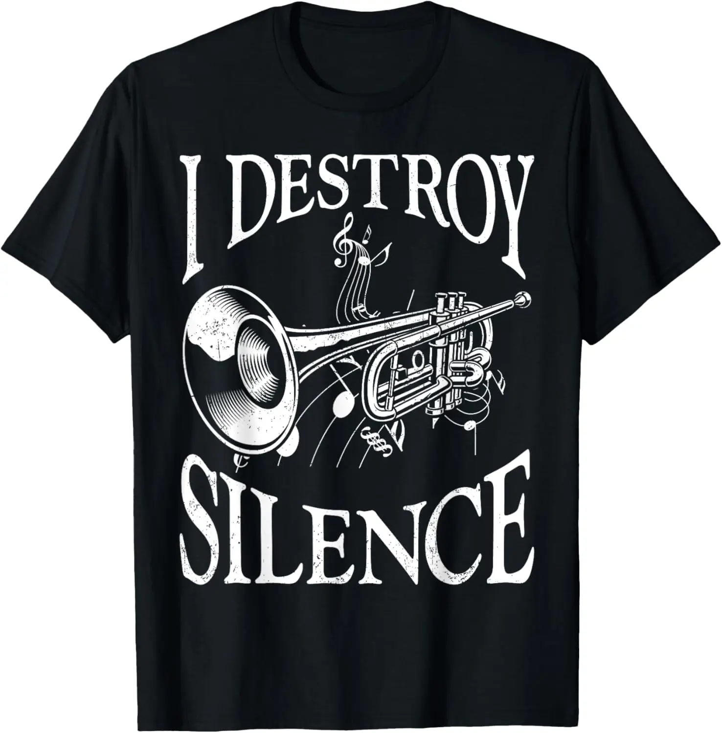 Trumpet Player Vintage I Destroy Silence T-Shirt