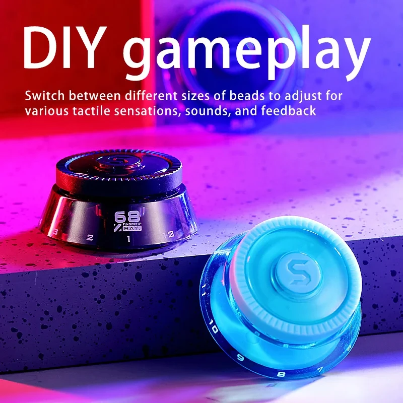 Round PC Material Machinery Slider Push Fidget Spinner Stress Relief Toy Decompression EDC Gadgets For Adults Gifts