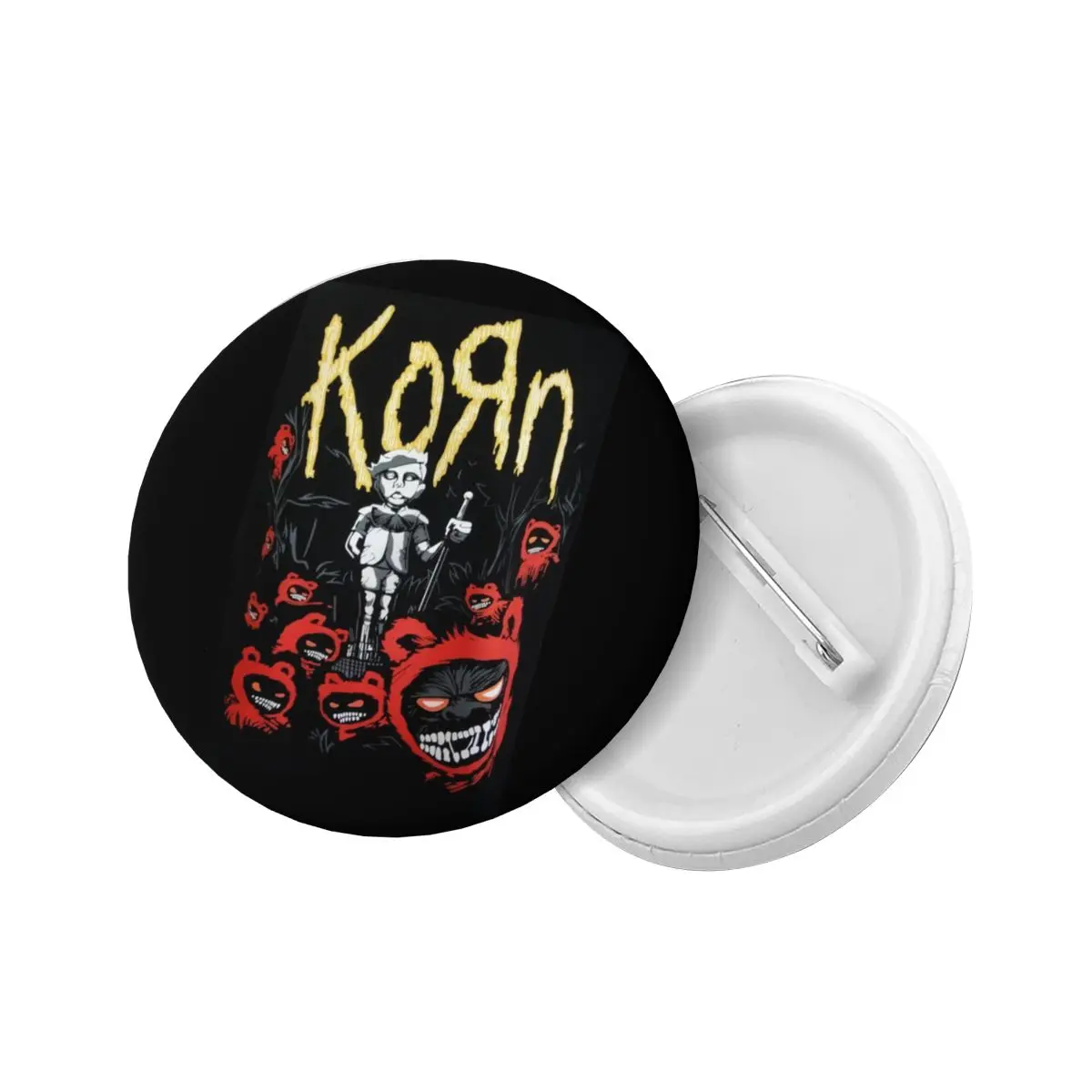 Korns Alternative Metal Rock Band Pin Badge Clothes Pinback Buttons Brooches Boyfriend Gift