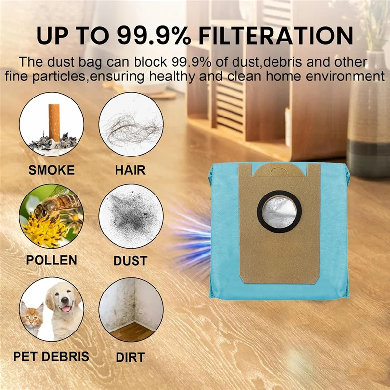 Abrg-sacos de pó foreufy robovac l35 híbrido/l35 híbrido +/l30 híbrido/lr30 híbrido + peças de aspirador de pó substituição saco de lixo 12 peças