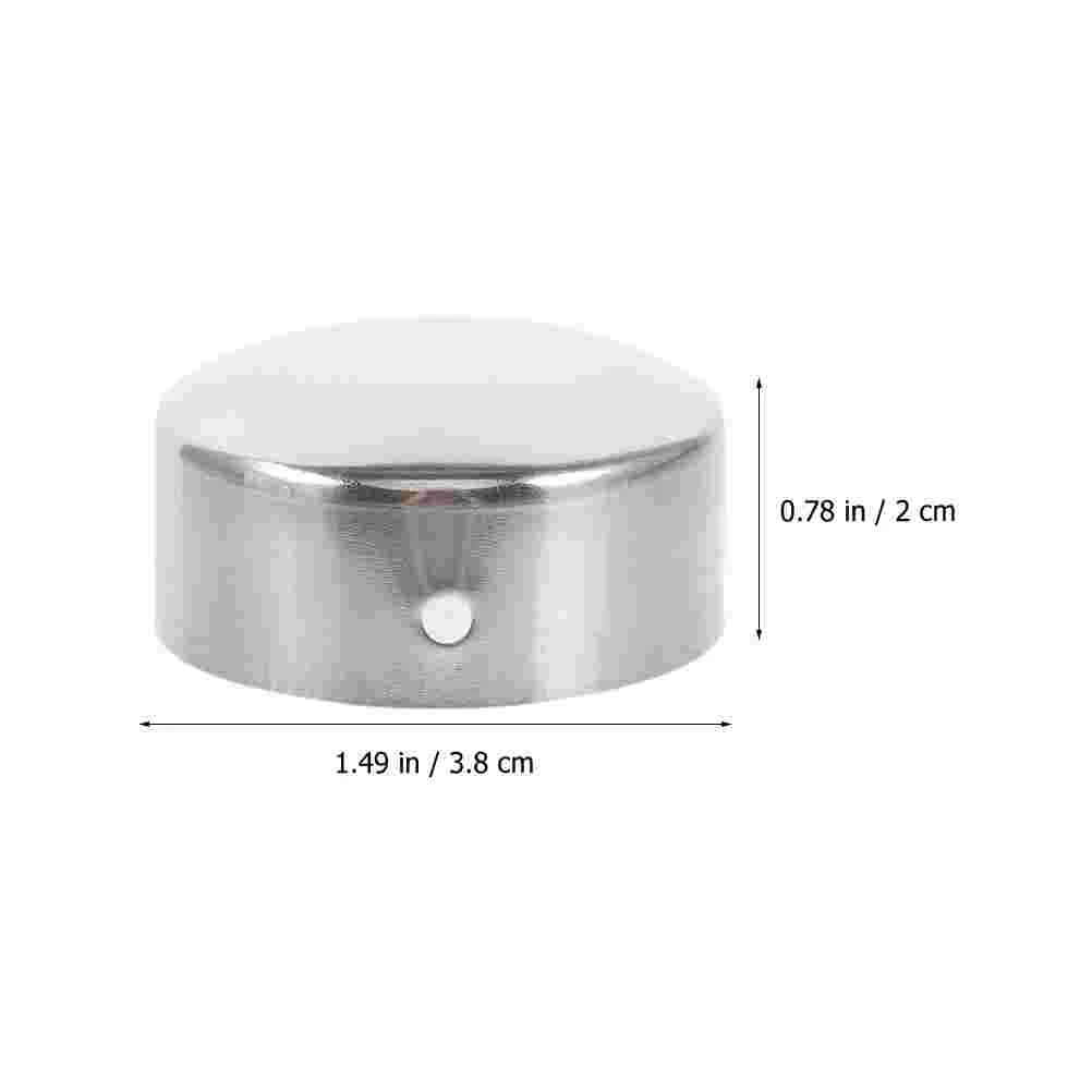 2 Pcs Metal End Caps Tubing Plug Tube Protector for Handrail Stainless Outdoor Fittings