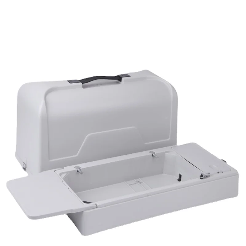 Portable Home Vintage Sewing Machine Suitcase PVC Box Plastic Case Storage Box Dustproof and Moth-Proof Portable