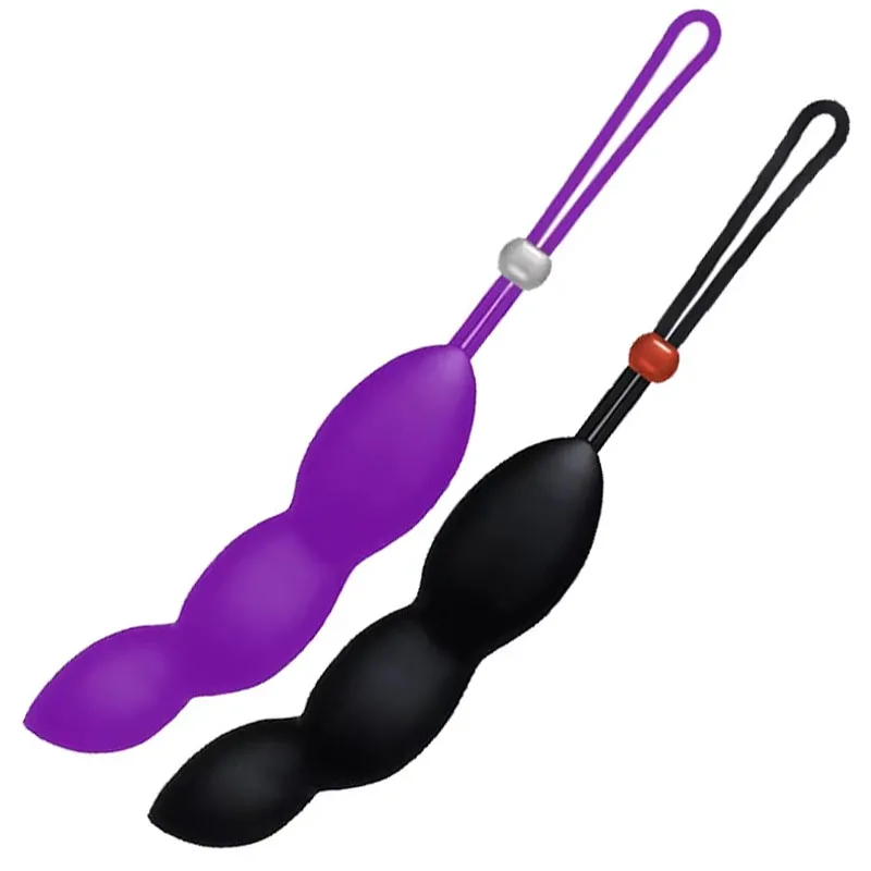 Silicone Anal Beads with Cock Ring - Dual Stimulation Butt Plug for Prostate Play & Delay Pleasure