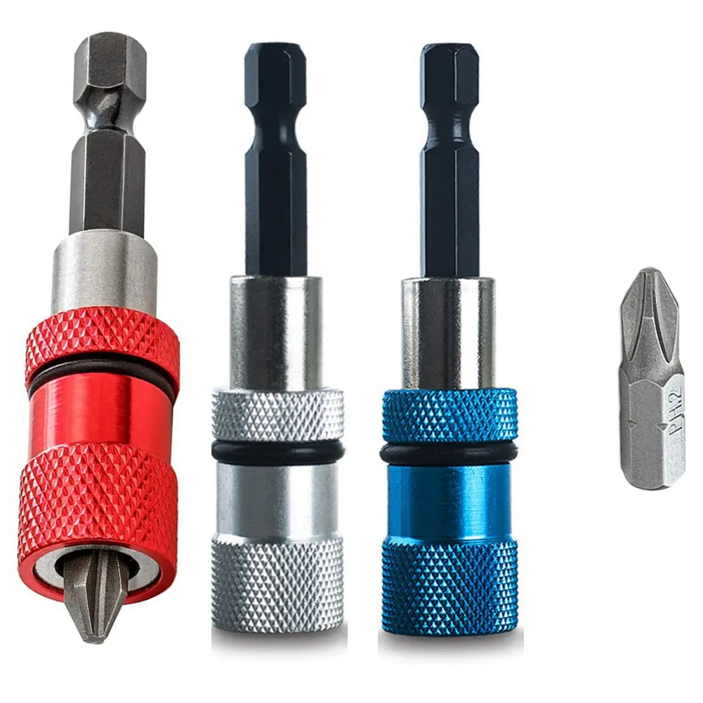 

Adjustable Depth Screwdriver Bit Holder Magnetic Connecting Rod 1/4inch Hex Shank For Power Drill Handheld Screwdriver