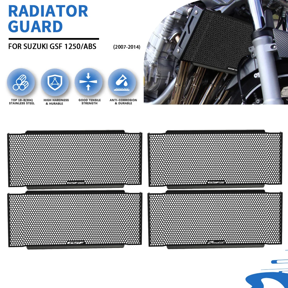 Couvercle de Protection de radiateur pour SUZUKI GSF 1250/ABS 2007 – 2014, GSF1250S ABS Bandit GSF 1250/1250N ABS Bandit1250N/S ABS