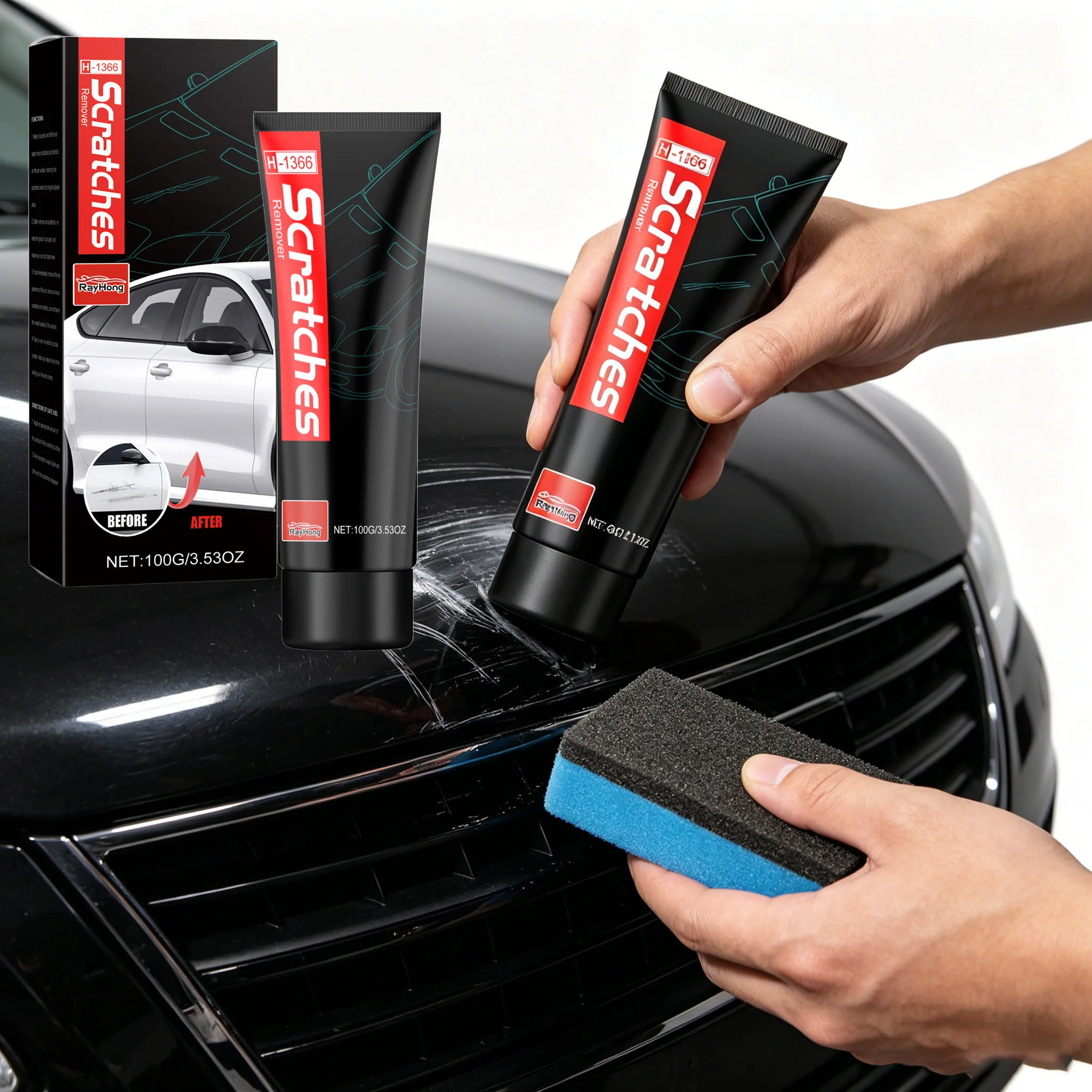Car Scratch Removal Paste Erase Minor Scuff Defect Paint Repair Maintenance Improve Appearance Not Dust Adhere Car Polishing Wax