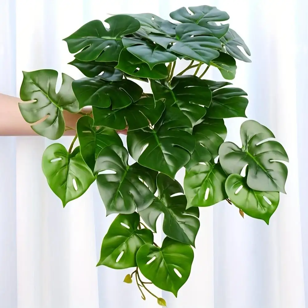 1pc Faux Turtle Leaf Hanging Plant | Artificial Plant | DIY Greenery | Wall/Pot/Vase/Home Decoration | Gifts