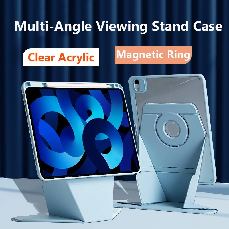 Multi-Viewing Angles Case for Xiaomi Pad 6 6 Pro 11inch 2023 5 Pro 11 5 11 for Redmi Pad SE 11Inch 10.61 Clear Acrylic Pen Slot