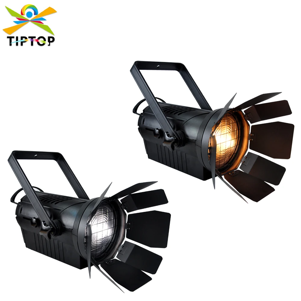 TIPTOP LEKO Profile Spotlight 200W White Color Manul Zoom DJ Ellipsoidal Light Manual Focus Barndoor Manual Cut Light Barrier