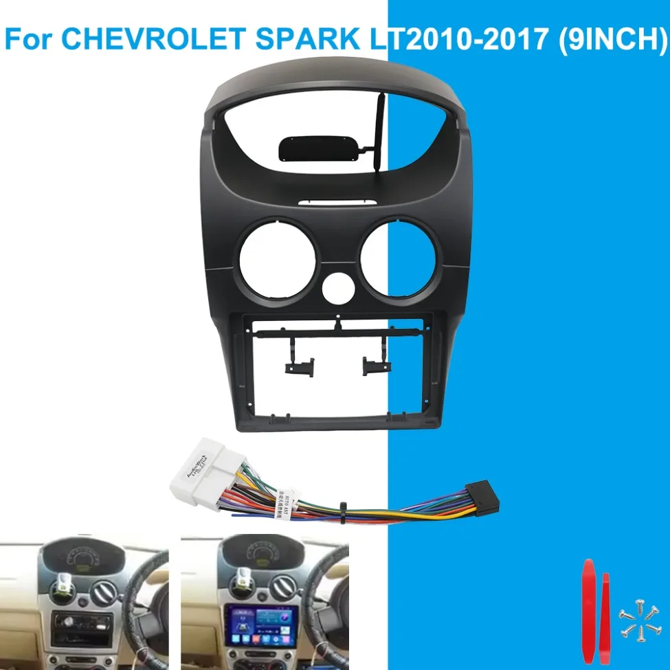 

9 Inch Car Radio Fascia Frame for Chevrolet Spark LT 2010-2017 Dash Panel Trim Kit Stereo Installation Mount