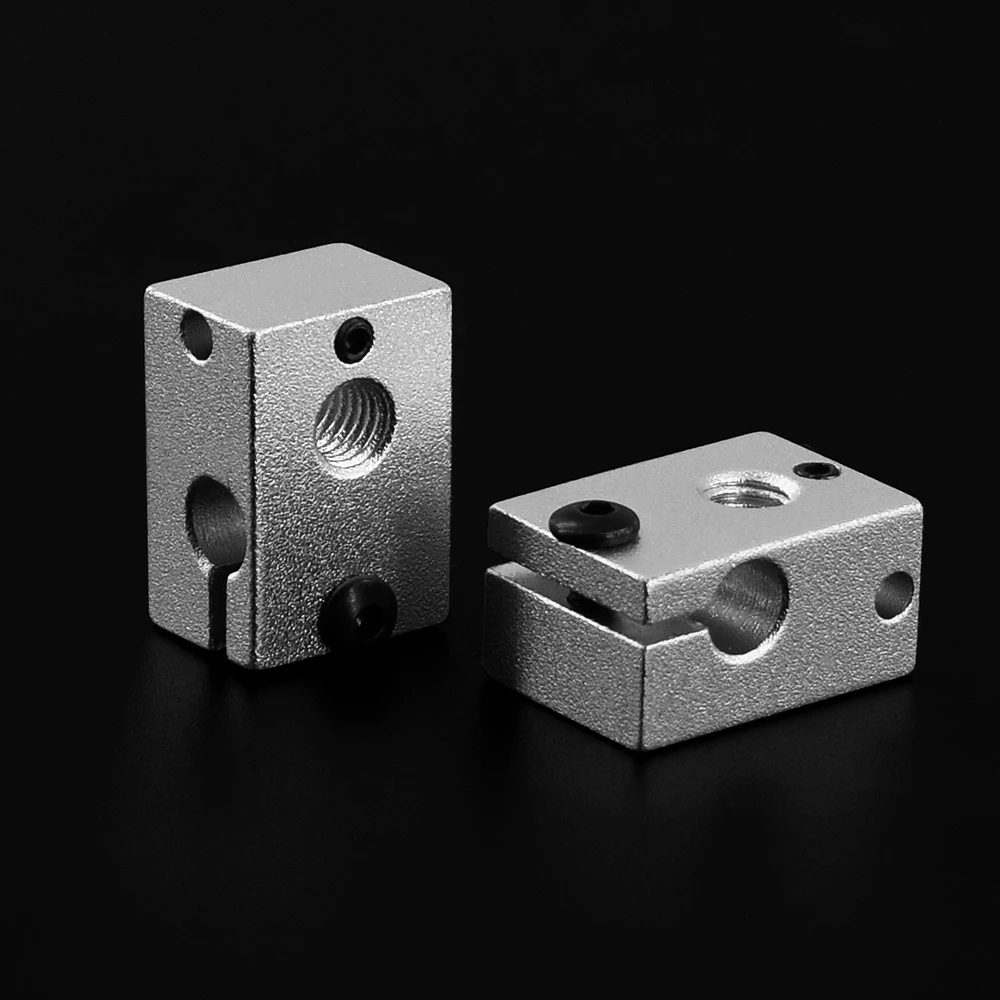 Bloque de calor de aluminio PT100V6 versión oficial para extrusora E3D V6 j-head, accesorio HotEnd, piezas de impresora 3D, 23x16x12mm