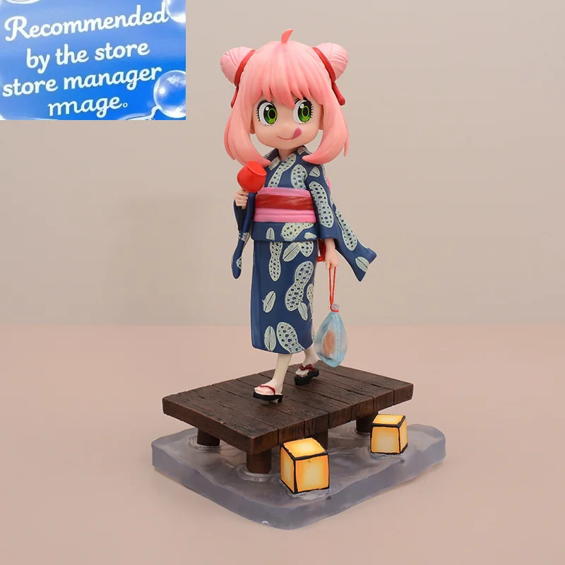 

Серия Spy×Family Anya In Yukata At Summer Festival, фигурка милой девушки, игрушки, коллекционные украшения, периферийные устройства в стиле аниме, подарки на день рождения