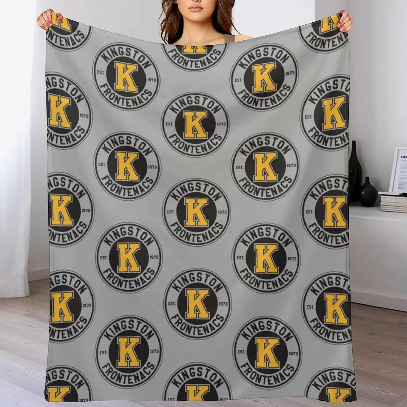 

Kingston Frontenacs Throw Blanket heavy to sleep Furrys Warm Blankets