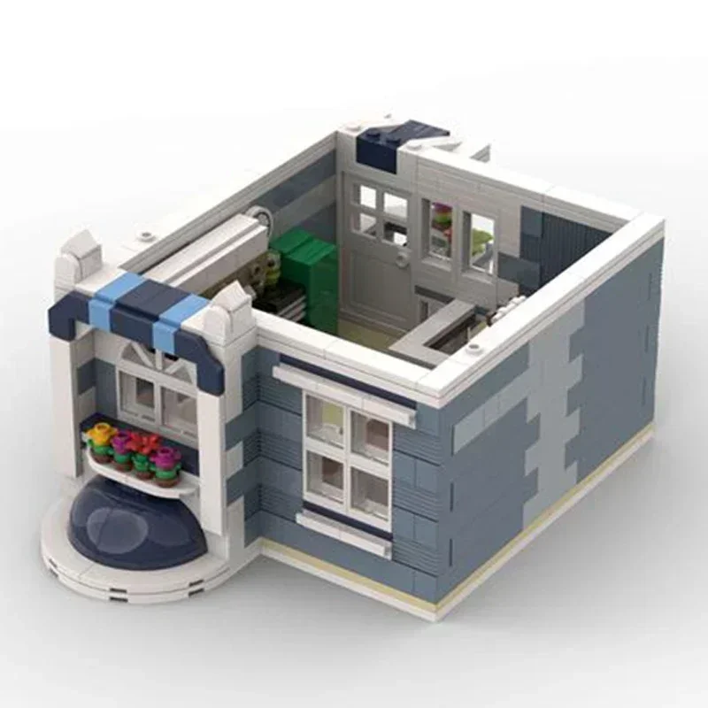 Moc Bausteine Street View Modell Drei-stöckige Stadthaus Technologie Modulare Blöcke Geschenke Weihnachten Spielzeug DIY Sets Montage