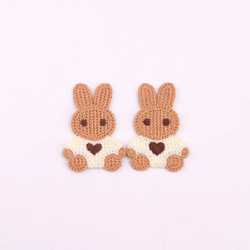 Cartoon love bunny patch embroidery clothing hat sweater torn patch girl DIY hair accessories Embroidery decorative cloth patch