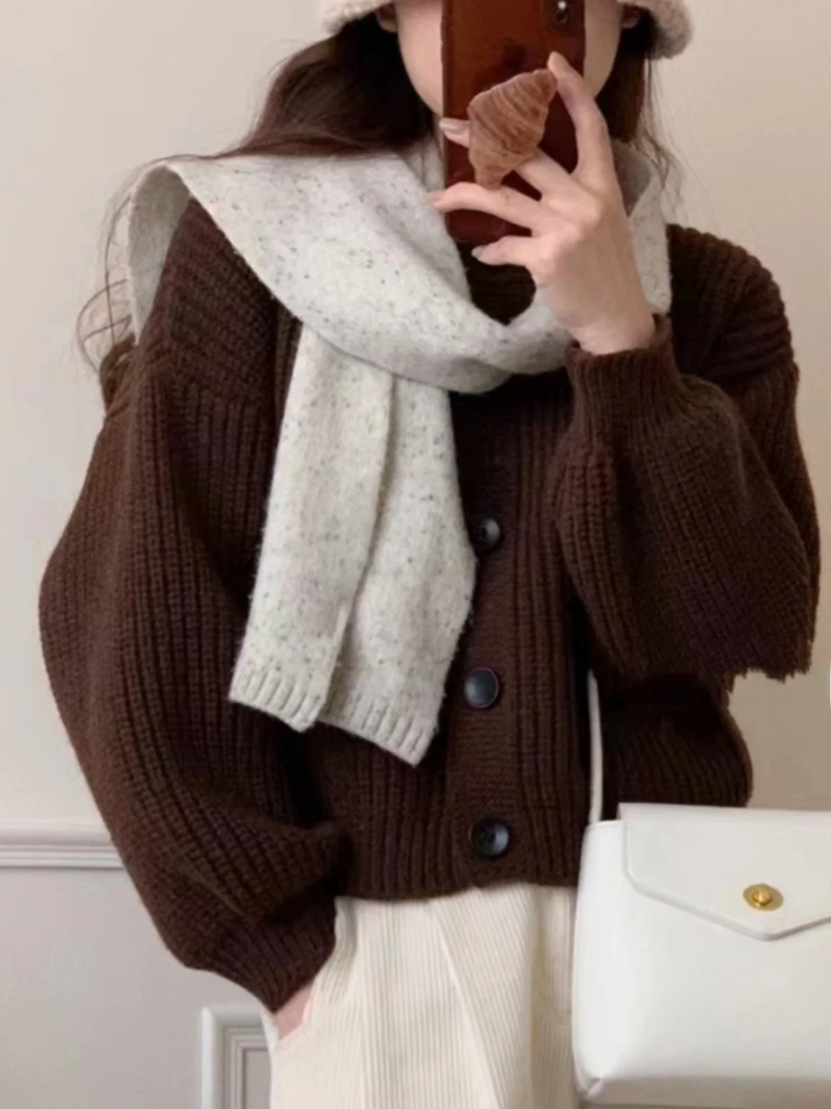 

Retro Lazy Sle Women's Knitted Sweater Coat round Ne Long Sve ort Knitted Outerwear Spring Autumn New Arrival Soft