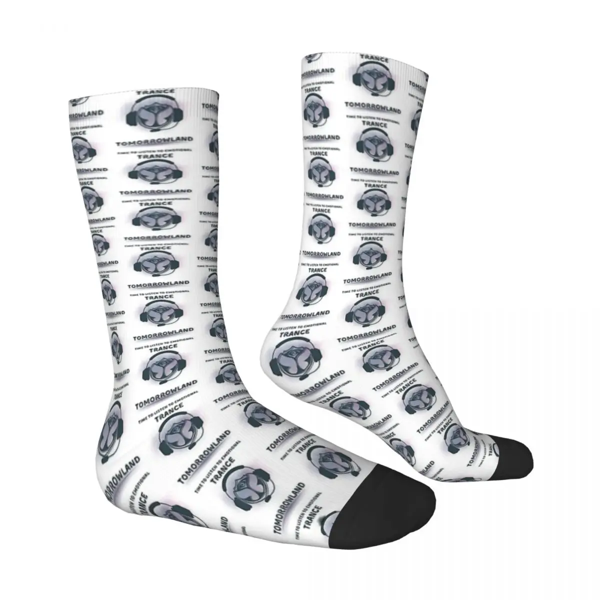 Tomorrowland.Time To Listen To Emotional TRANCE Unisex Winter Socks Hiking Happy Socks street style Crazy Sock