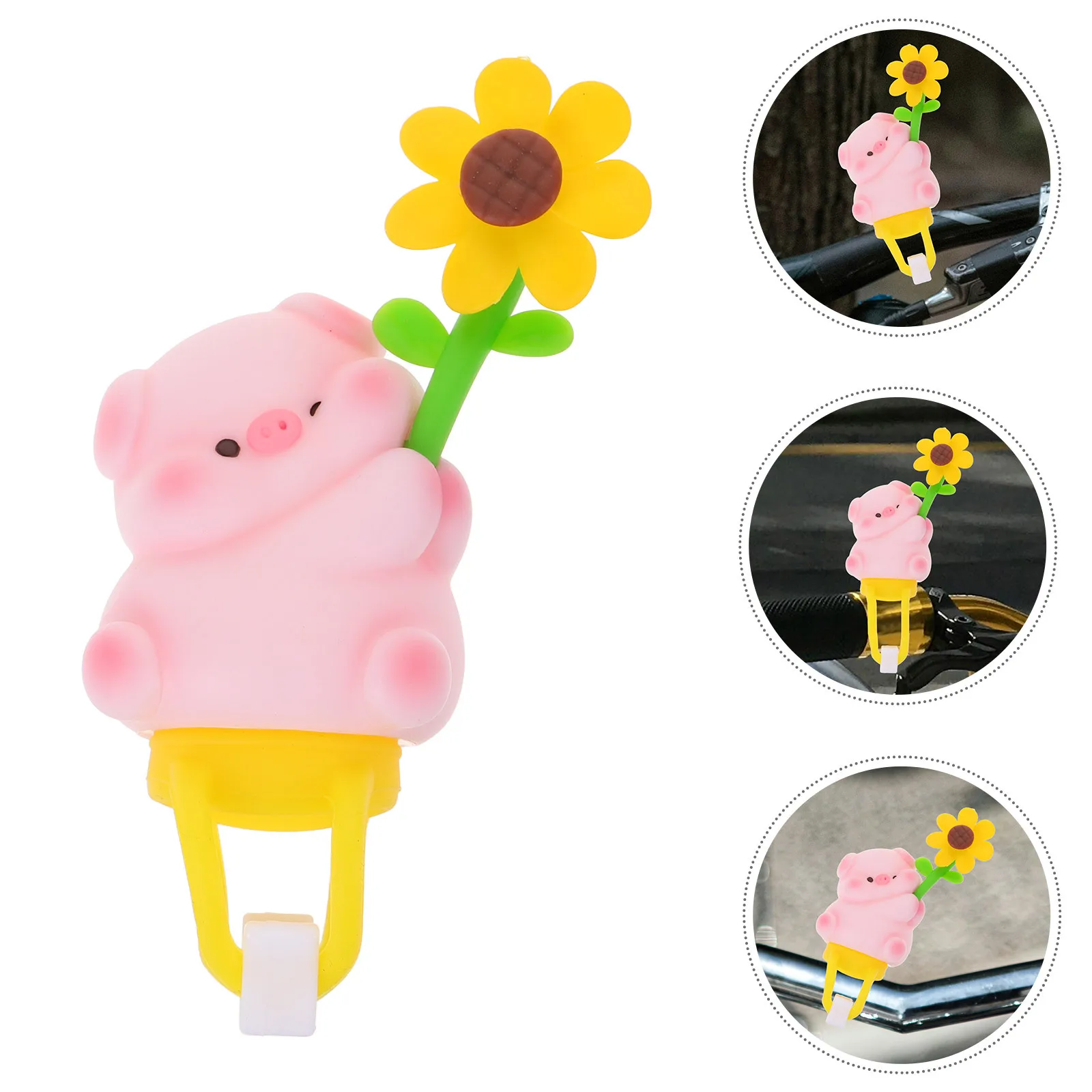 

Pig Bike Ornament Pvc Motorcycle Handlebar Decoration Bicycle Accessories Mountain Bike Decor Adult Ride Fun