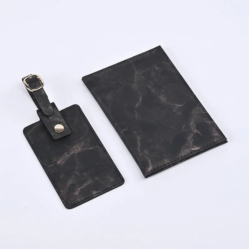 Airplane Check-in Name ID Address Marble Grain PU Leather Passport Clip Passport Holder Passport Protective Cover PU Card Case