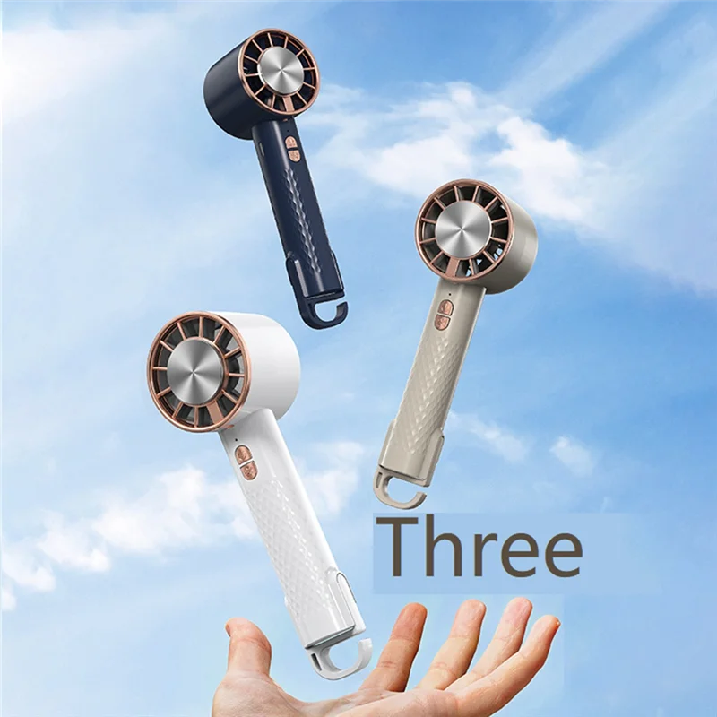 

ABRU-Portable Handheld Fan High Wind Power Desktop Fan Circulator Personal Cooler Hand Fan With Semiconductor Ice Cooling