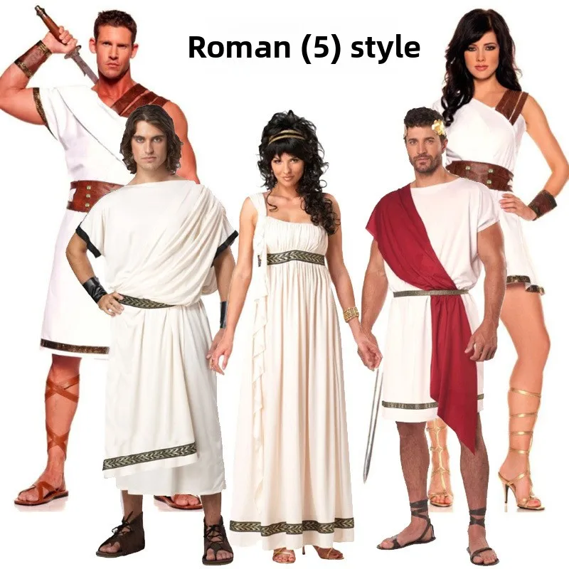 

Хэллоуин древний римский король гладиаторы пара ролевая одежда римский геройский костюм женский этнический сценический костюм