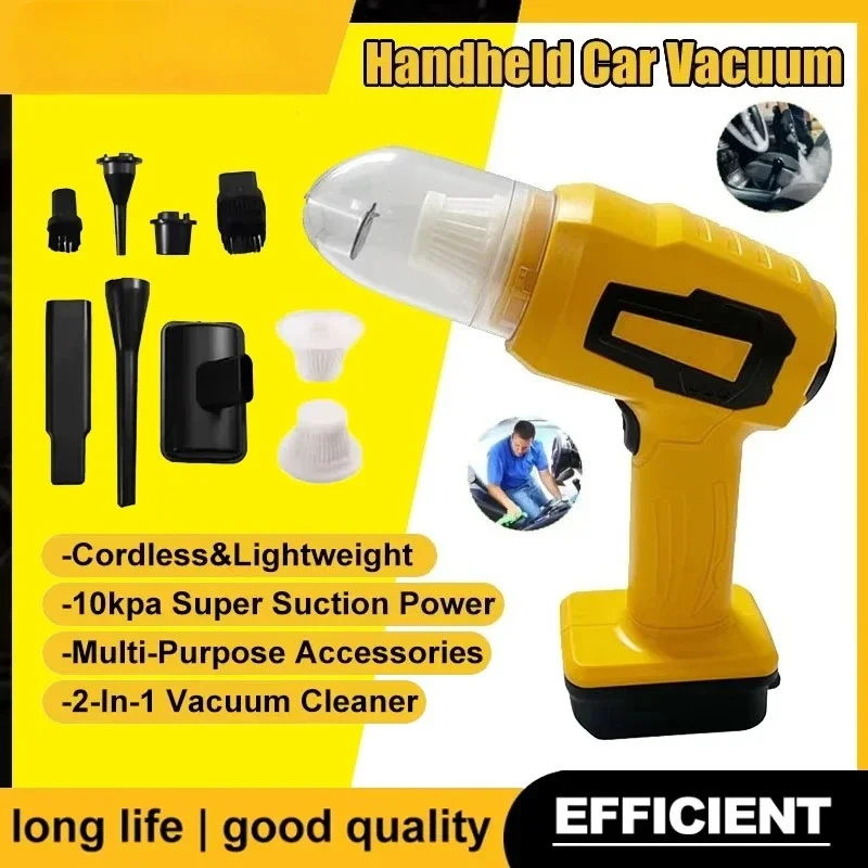 Handheld Car Vacuum Cleaner 10Kpa Cordless Dust Collect Machine Andair Blower Power Tool For DEWALT 20V Battery