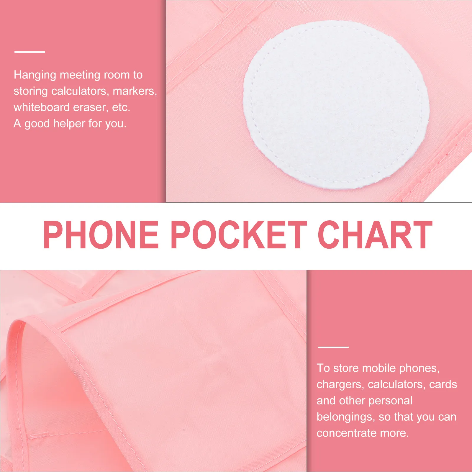 Hanging Phone Pocket Organizer Over Door Classroom Cell Phone Storage Bag for Library Calculator Wall