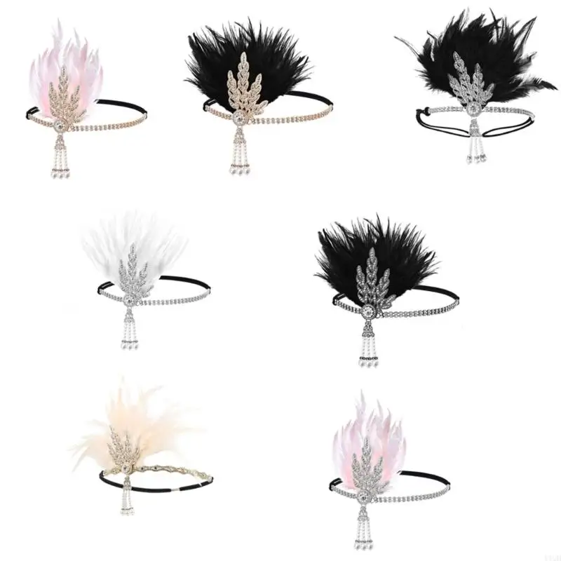 

1920s Theme Event Hairband Costume Hair Styling Accessory With Rhinestones Decors For Formal Event Daily Wear