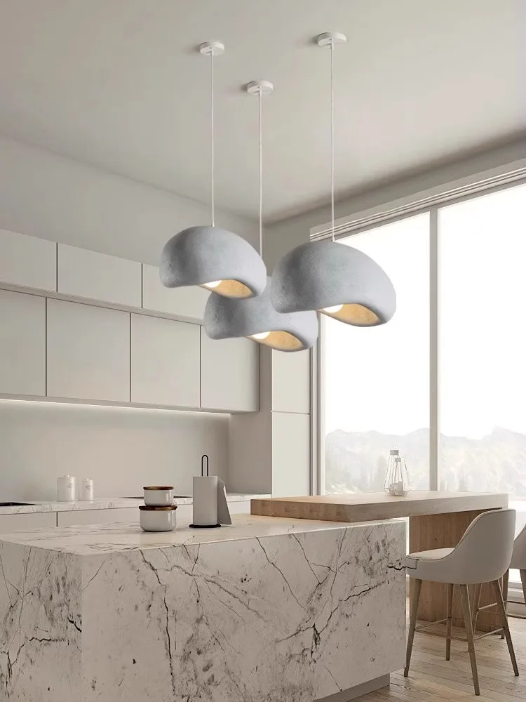 مصباح معلق لغرفة المعيشة على طراز وابي سابي الياباني، مصباح مطعم بتصميم حديث، مصباح معلق لغرفة النوم على شكل بار إبداعي