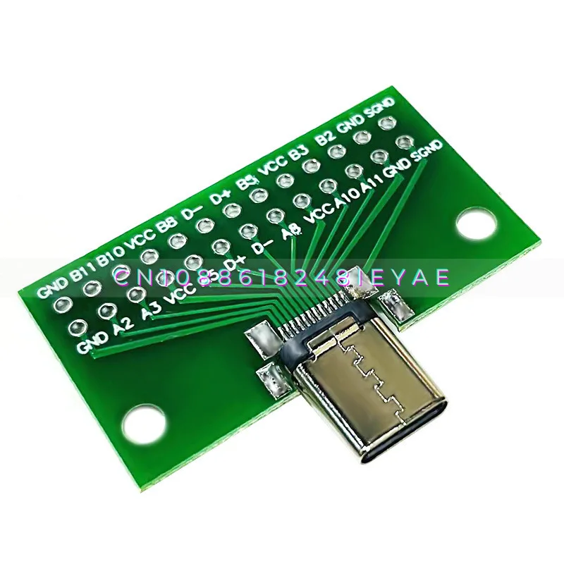 TYPE-C Male and Female Head Test Board Double-sided Positive and Negative Power Strip Pin 24P Male