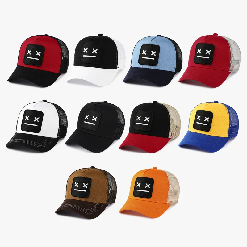 Amazon Foreign Trade New One-Piece Dropshipping Men and Women Embroidered Mesh Cap Baseball Cap Outdoor Duckbill Cap Versatile