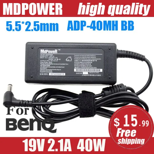 Adaptador de corriente CA de 19V 2.1A 40W 5.5*2.5mm para monitor BENQ, cargador compatible con los modelos EW2440L, VW2245, EW2750, EW277HDR, EW2445ZH, EW2755ZH, CT2200.