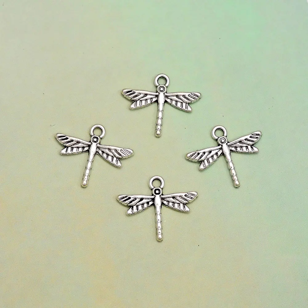 30 teile/los 16x19mm Vintage Mini Libelle Charms Insekten Anhänger für DIY Ohrring Halskette Schmuck Herstellung liefert Zubehör