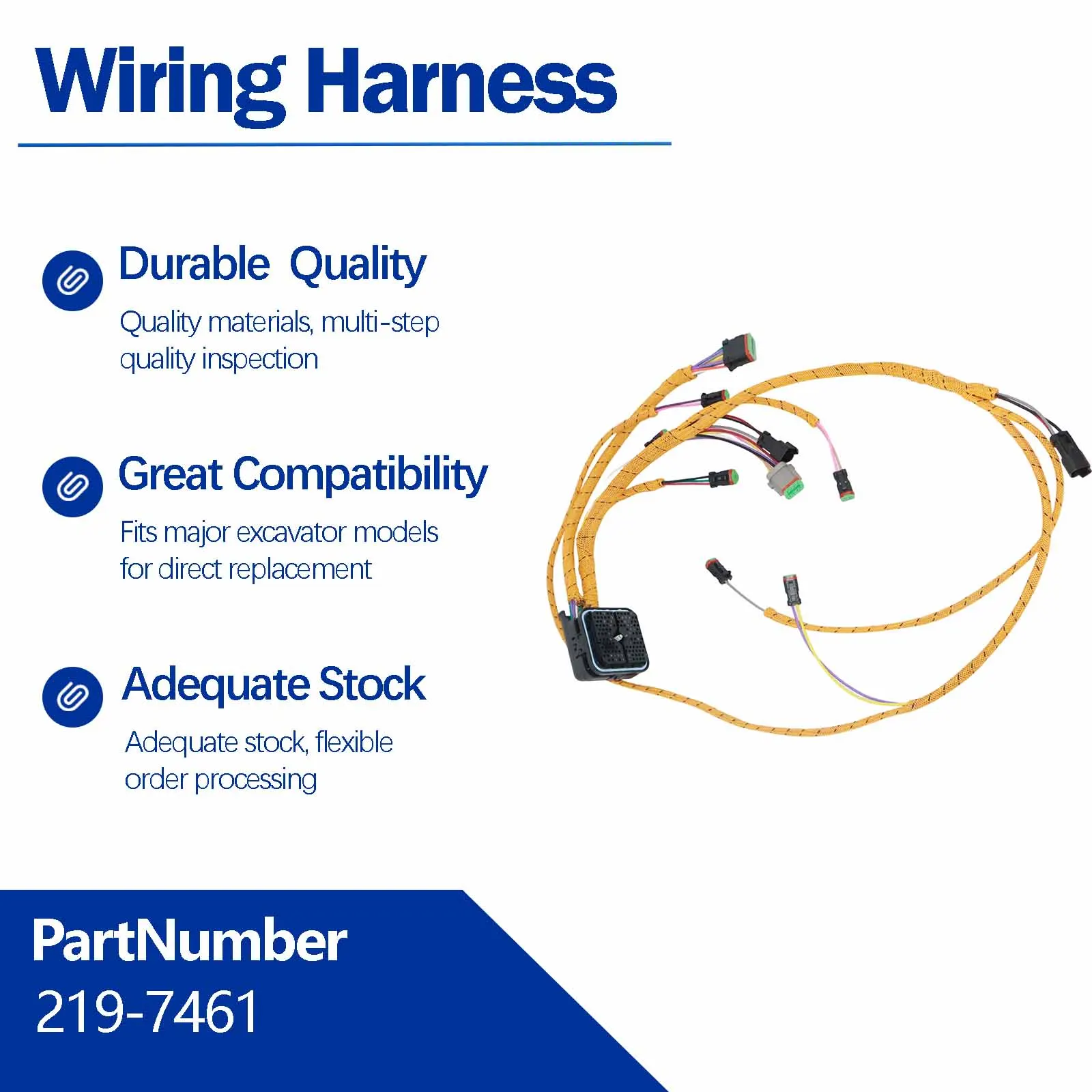 219-7461 2197461 Engine Wiring Harness For Caterpillar CAT 725 730 Articulated Trucks