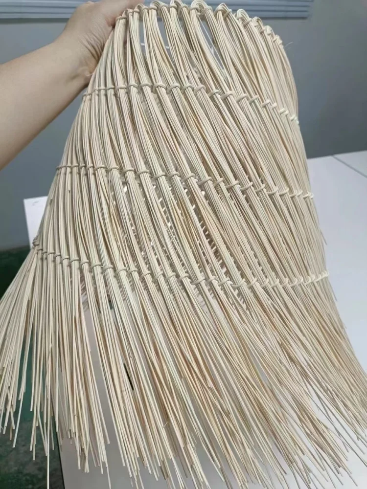 Creative Rattan Chandelier Hand Woven Circular Straw Hat Personalized Countryside Restaurant Bamboo Woven Light