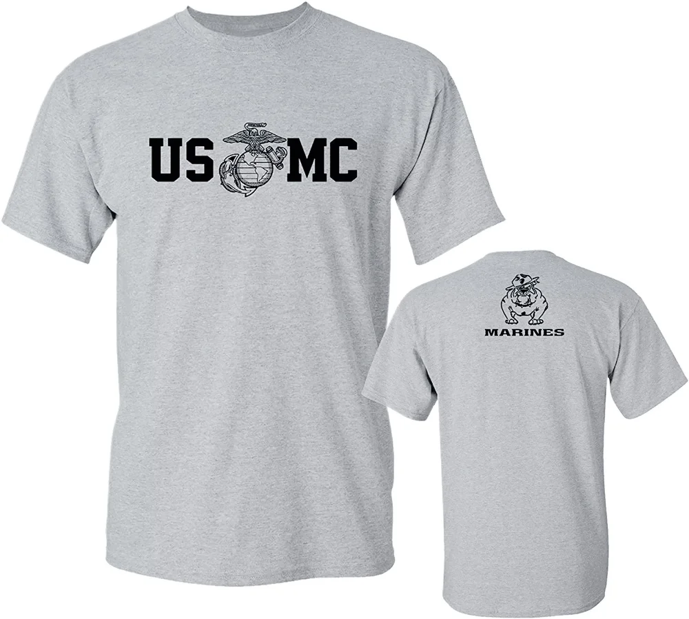 S Marine Corps Bull Dog USMC Military T-Shirt Cotton O-Neck Summer Short Sleeve Casual Men Women T-shirt Size Graphic T Shirts