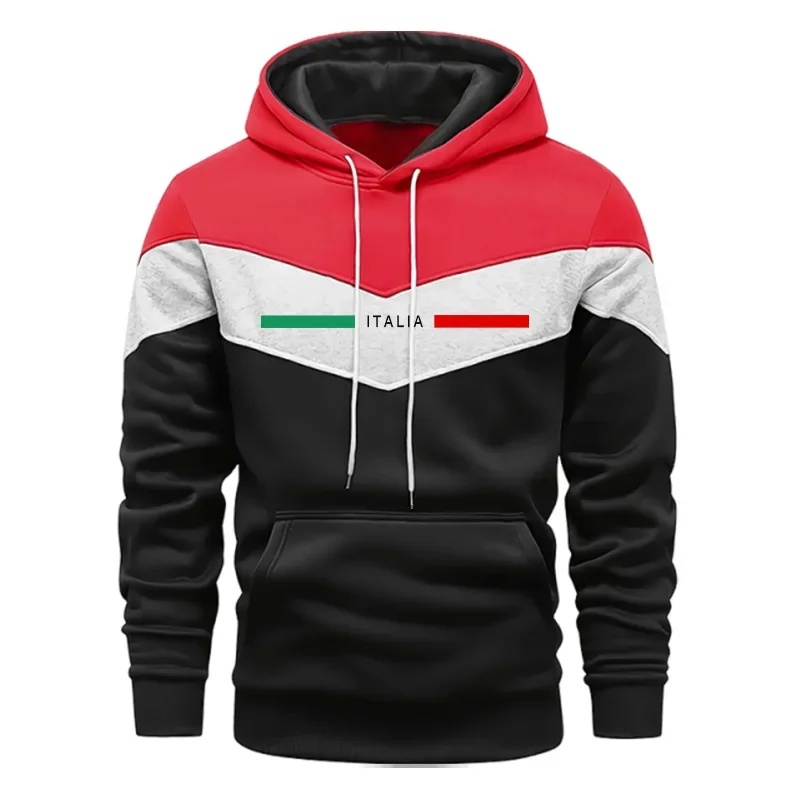 Herbst Winter Italien Mode Pullover 2025, hochwertige Herren Hoodies, warmer Pullover, drei Nähte, lässige Sport-Sweatshirts