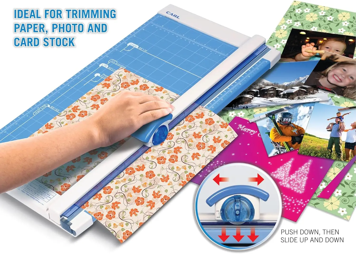 Professional Rotary Paper Trimmer, 18-Inch, Precise Cuts with Carbide Blade and Rail Mechanism