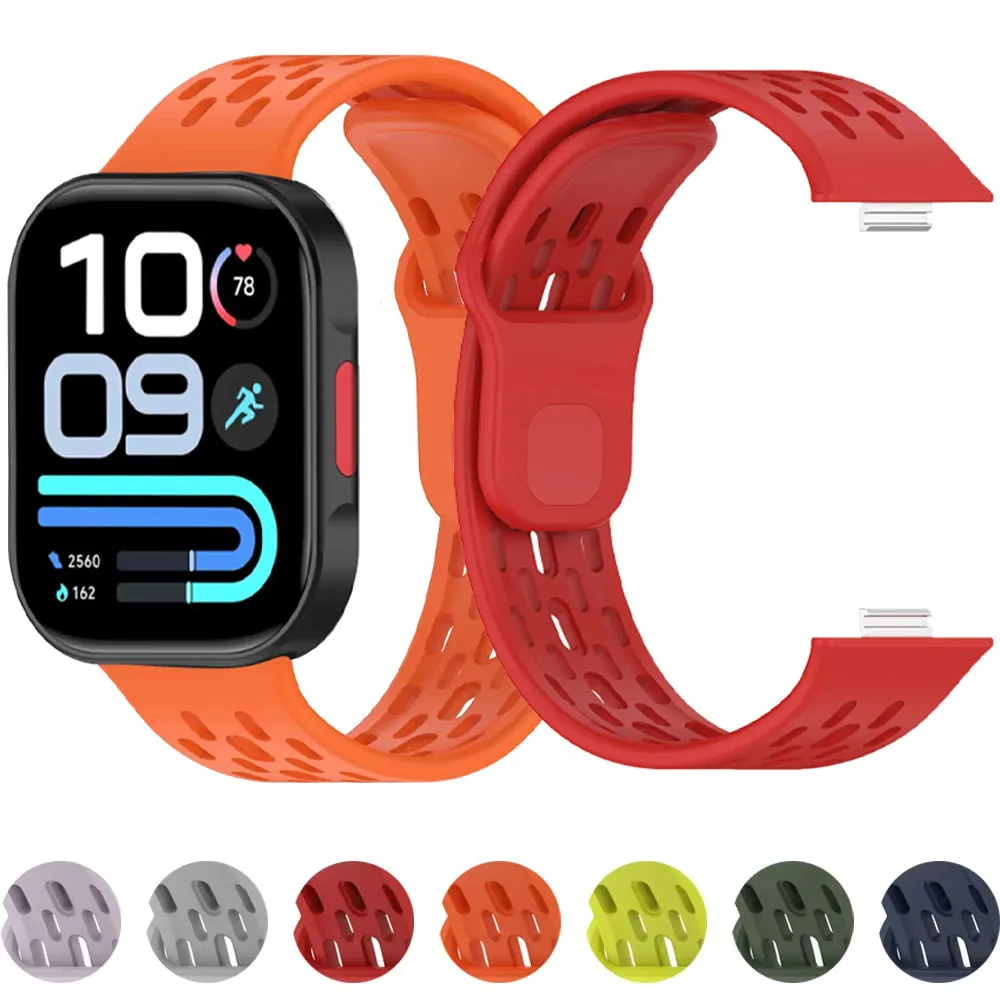 Silicone Strap for Redmi Watch 6 Lite/Active Original Breathable Wristband for Xiaomi Band 10 9 8 Pro/Redmi Watch 6 5 4 Bracelet
