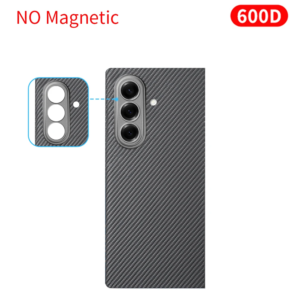Voor samsung z fold 7 carbon case 600d kevlar aramidevezel magsafe stof ultradunne harde cover magnetische balck Slim light premium