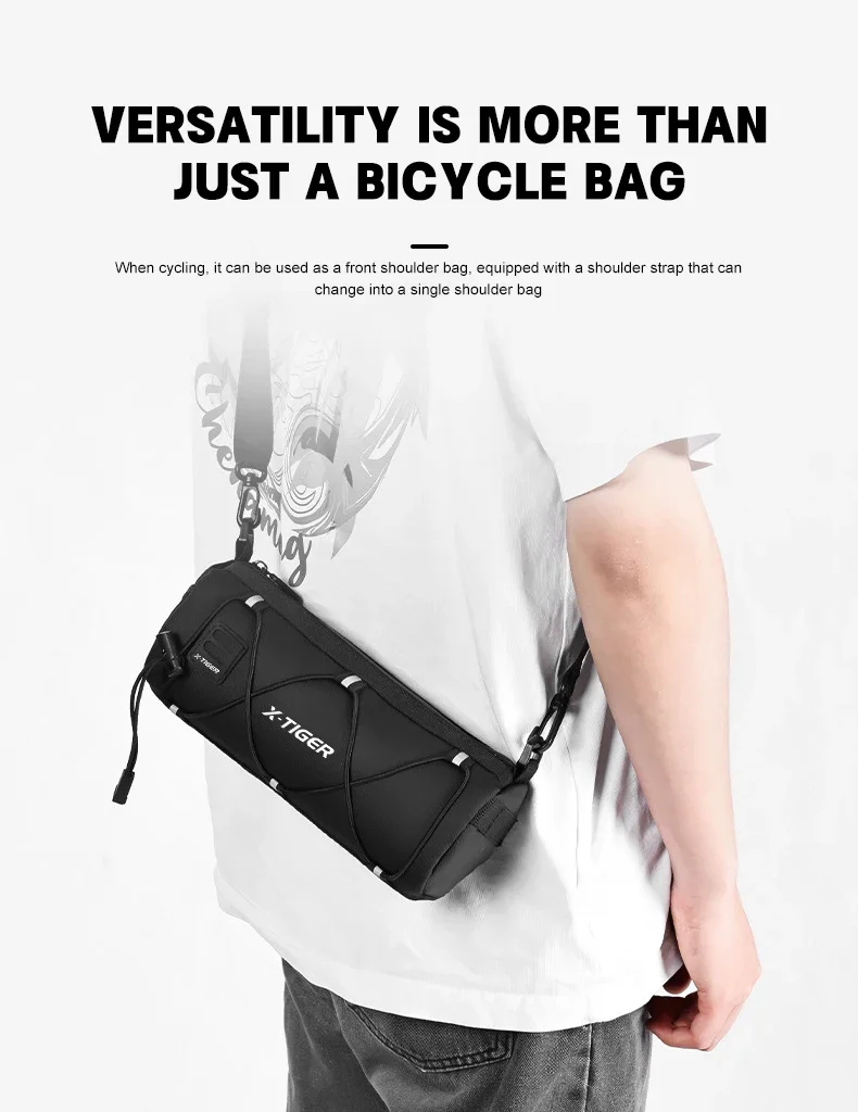 X-TIGER Fahrradtaschen Lenker Mehrzweck Schulter Sicherheit Wasserdicht MTB Rennrad Rahmen Schlauchtasche Umhängetaschen Fahrradtasche – Detail 4