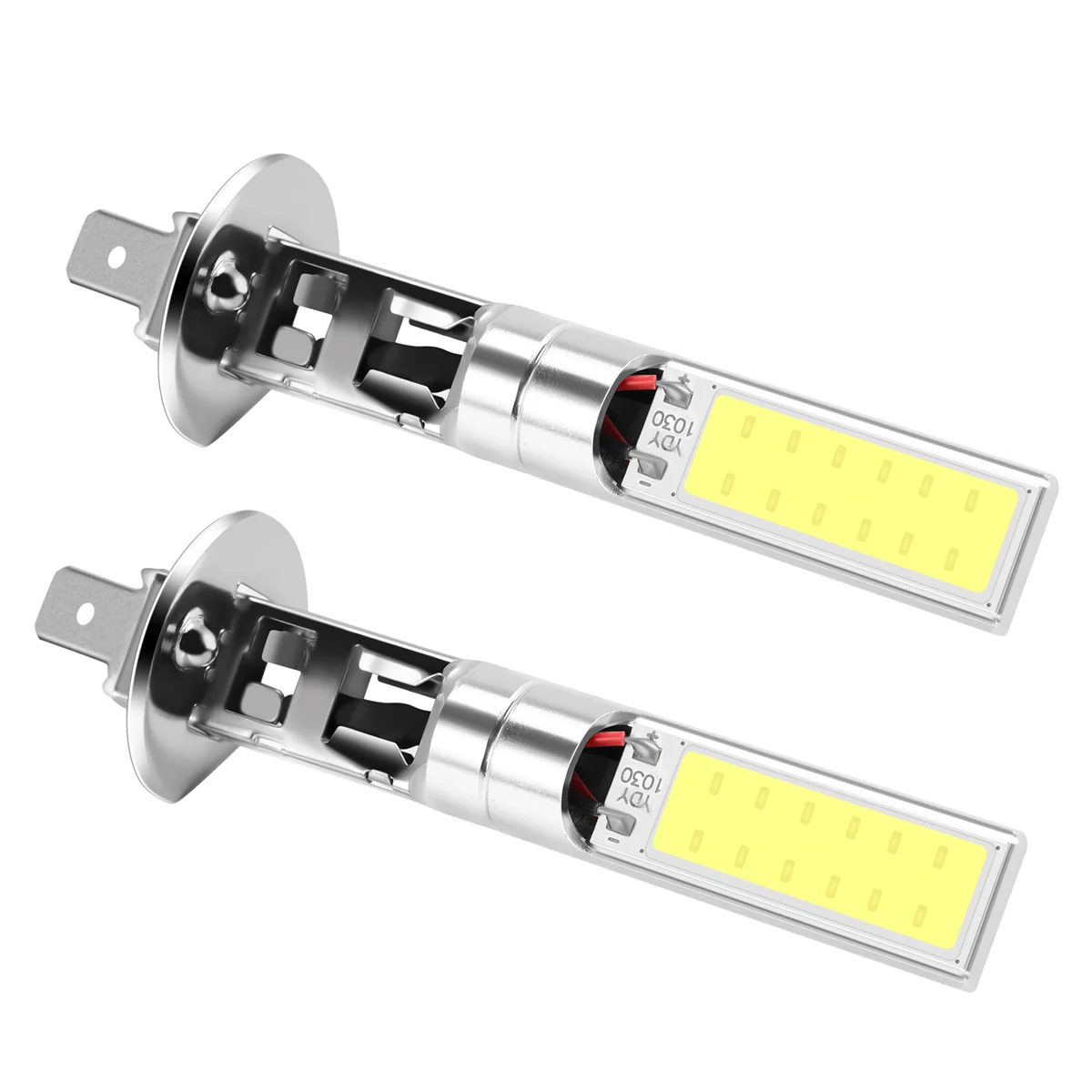 2X H1 Xenon White 6000K 7.5W COB LED SMD DRL Driving Fog Beam Head Light Bulb