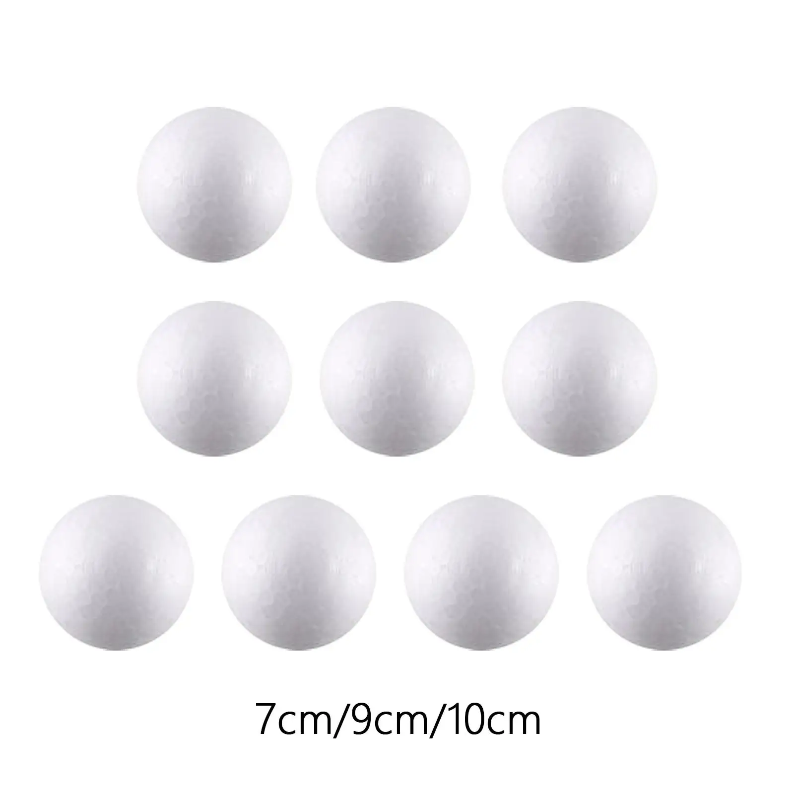Foam Balls, White Foam Ball, 10Pcs DIY Smooth Sphere, Handmade DIY Ball, for Projects Holiday Household Crafting