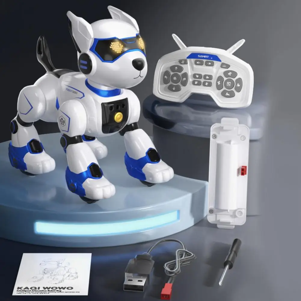 Robot Dog Toy 2.4GHz RC Robot Pet with Interactive Touch Sensors Voice Command Programming Mode Educational Robotic Puppy Toy