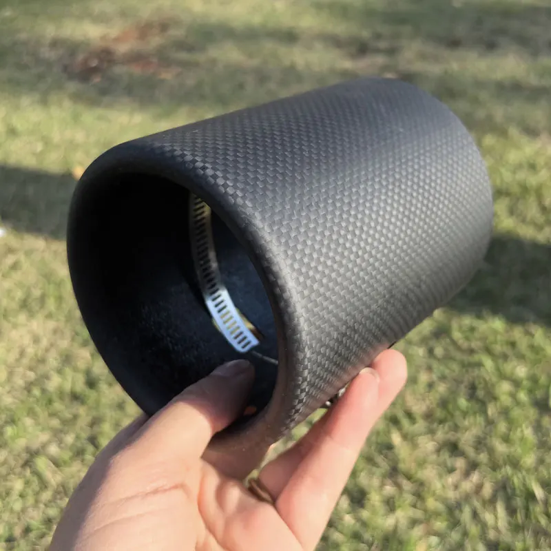 For VW Volkswagen Golf MK8 MK7.5 GTI 2020-2024 Carbon Fiber Exhaust Tip Muffler Tail Throat Decorative Cover 1PC image 3