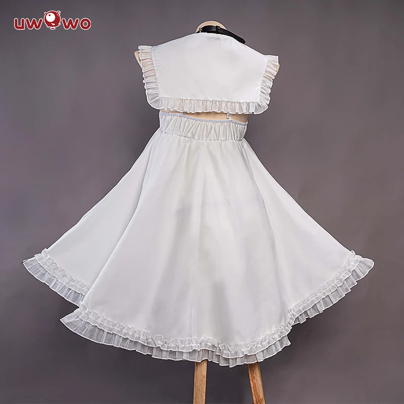 IN STOCK UWOWO Anime Mik Cosplay Costume White Dress Full Set Anime Cosplay Halloween Costumes White Dress Outfit - view 5