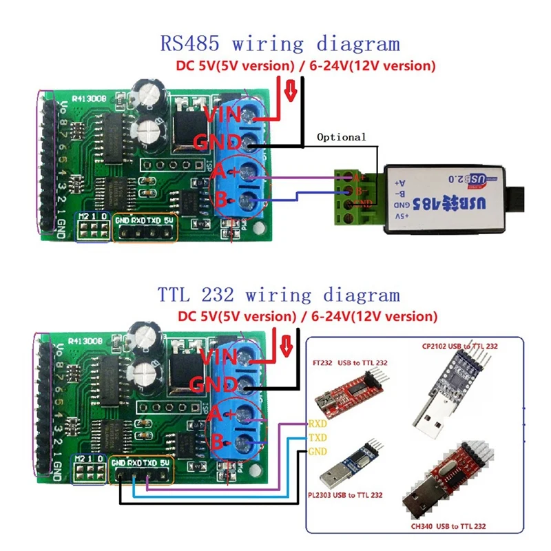 RS485 RS232(TTL) PLC Modbus Rtu Module 8Ch IO Control Switch Board For Relay Industrial Automation